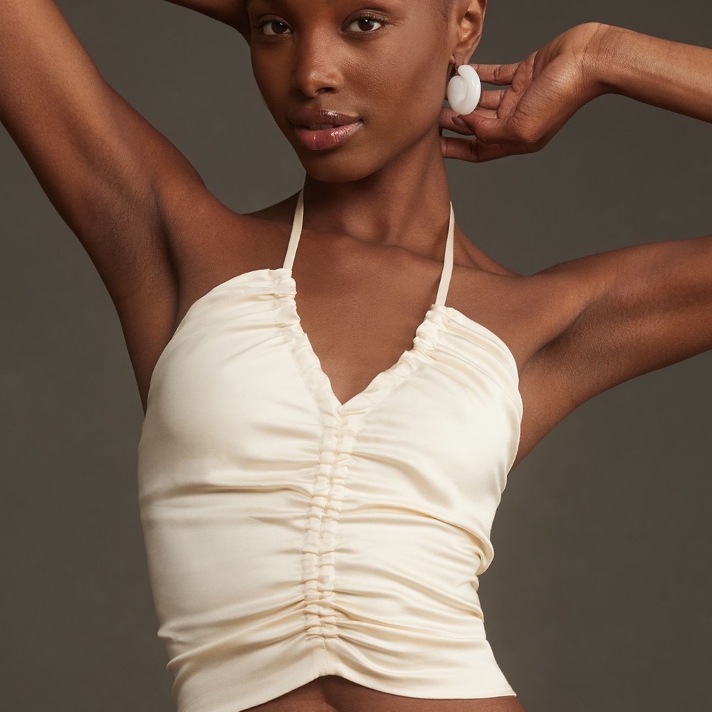 *Anthropologie Mare Mare V-Neck Ruched Tie Tank